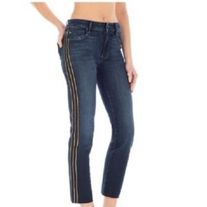 Fidelity Denim Cher Crop Scarlett High Rise Slim Straight  Size 24 Waist 25